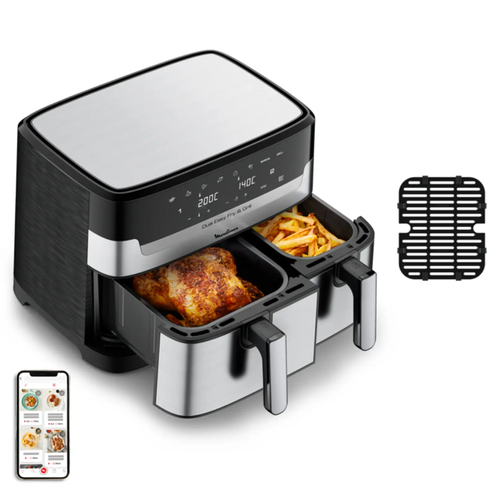 FRITEUSE A AIR DUAL EASY FRY & GRILL 8,3 L